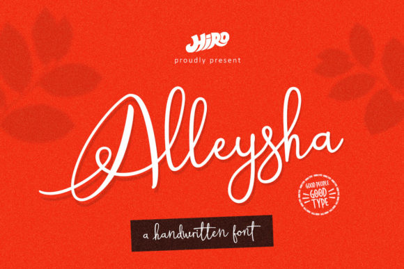 Alleysha: Elevate Your Brand with This Elegant Handwritten Font