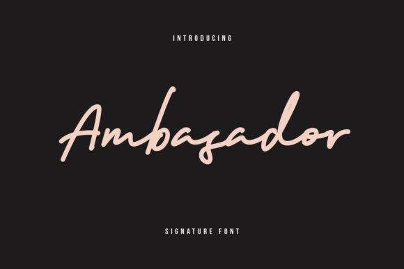 Ambasador: A Script Amp Font for Elegant Branding