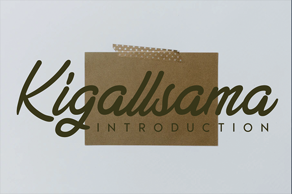 Kigallsama: A Script Font with Character