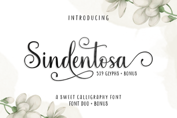 Sindentosa: A Sweet, Soft Hand-Lettered Typeface for Designers