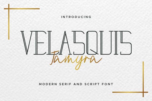 Velasquis Tamyra: A Versatile Duo Font for Modern Branding